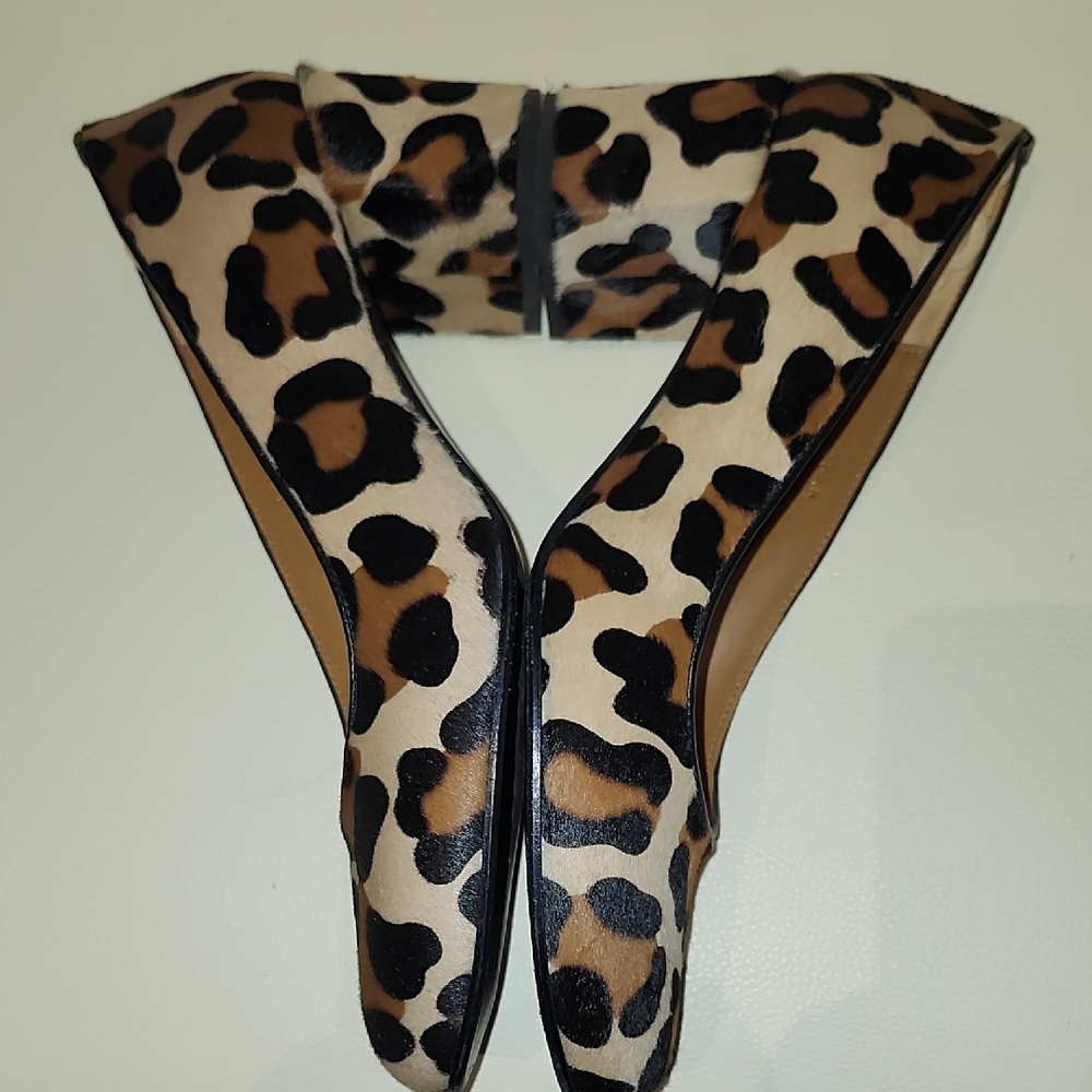 Margaux "The Heel" Leopard Print Pony Hair Heels Size 8.5 M - Picture 6 of 12